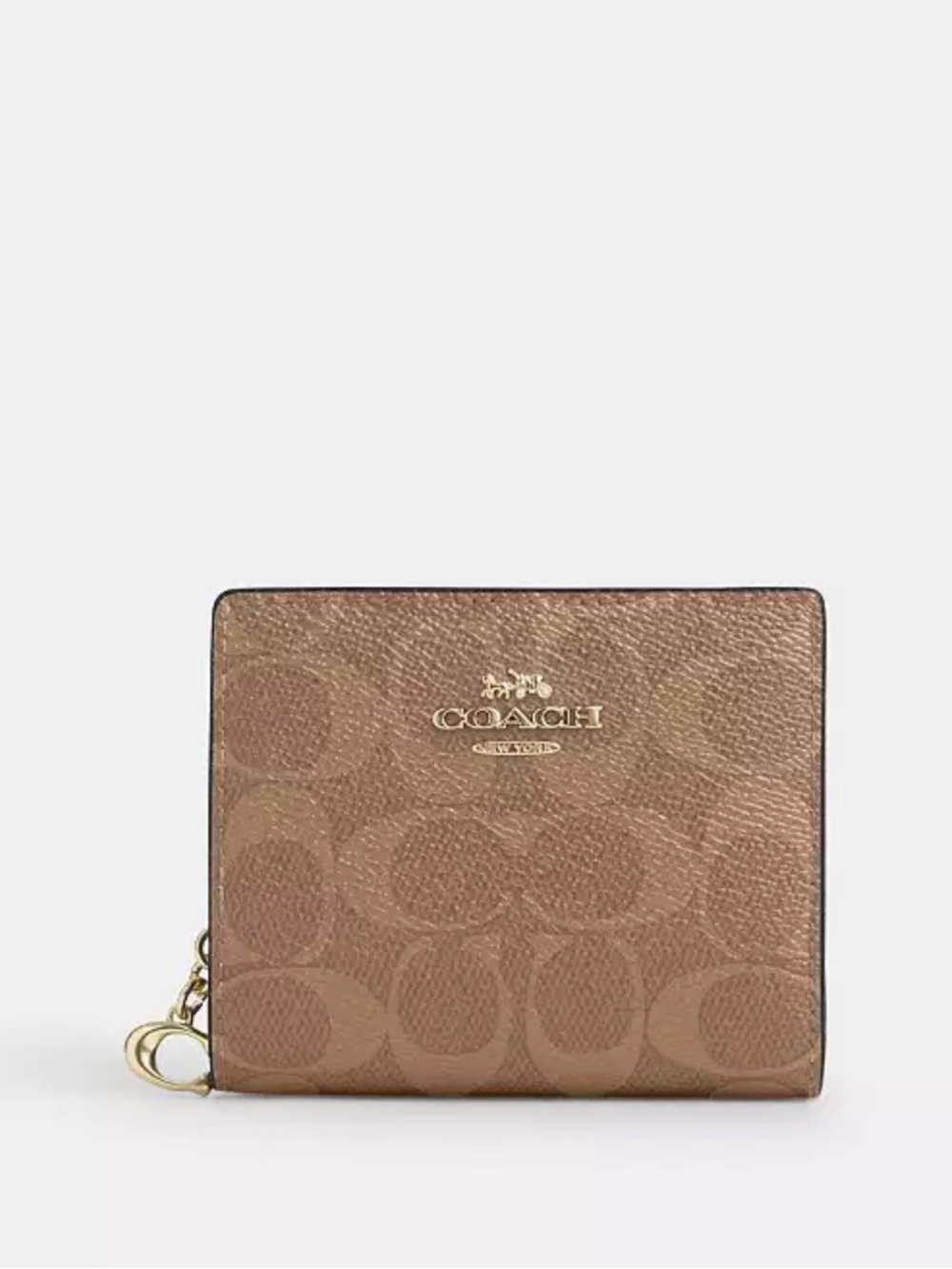 Coach Signature Canvas Snap Wallet Smooth leather-CW789